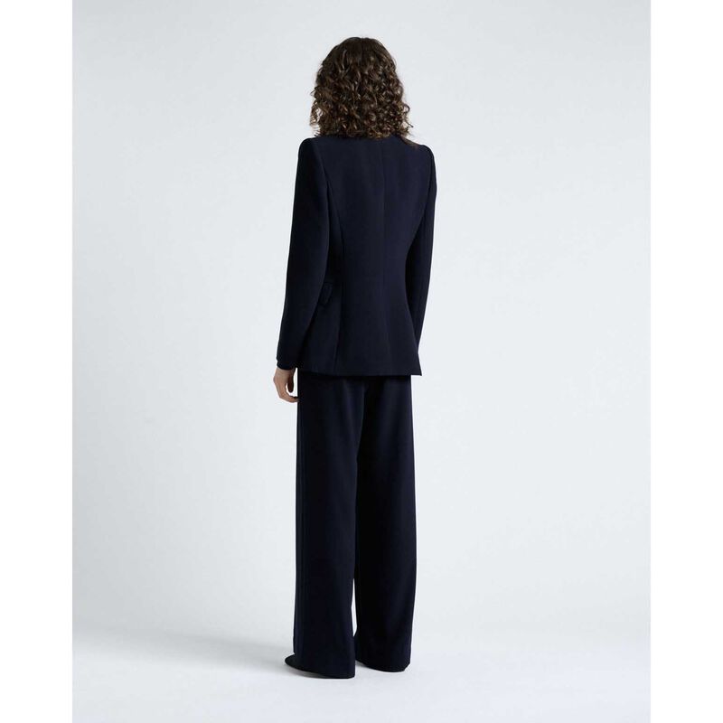 Cue Dark Ink Crepe Tailored Blazer image number 1